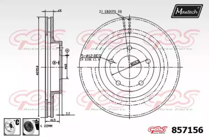 Тормозной диск MAXTECH 857156.6060