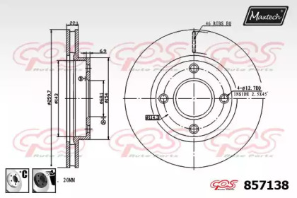 Тормозной диск MAXTECH 857138.6060