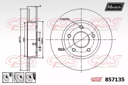 Тормозной диск MAXTECH 857135.6980