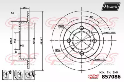 Тормозной диск MAXTECH 857086.6880