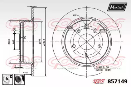 Тормозной диск MAXTECH 857149.6060