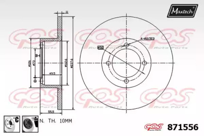 Тормозной диск MAXTECH 871556.6060