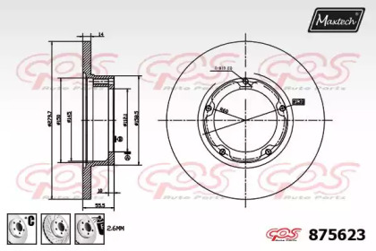 Тормозной диск MAXTECH 875623.6880