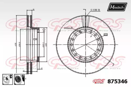 Тормозной диск MAXTECH 875346.6060