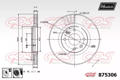 Тормозной диск MAXTECH 875306.6060