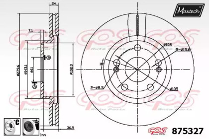 Тормозной диск MAXTECH 875327.6060