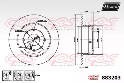 Тормозной диск MAXTECH 883203.6980