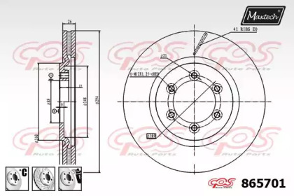 Тормозной диск MAXTECH 865701.6980