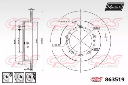 Тормозной диск MAXTECH 863519.6880