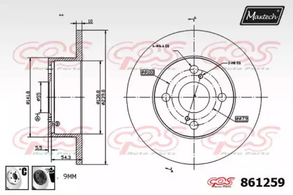 Тормозной диск MAXTECH 861259.6060