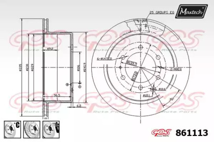 Тормозной диск MAXTECH 861113.6880