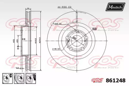 Тормозной диск MAXTECH 861248.6980