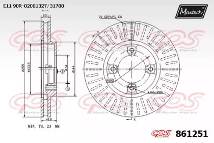 Тормозной диск MAXTECH 861251.0000