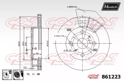 Тормозной диск MAXTECH 861223.6060