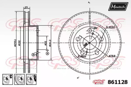 Тормозной диск MAXTECH 861128.6880