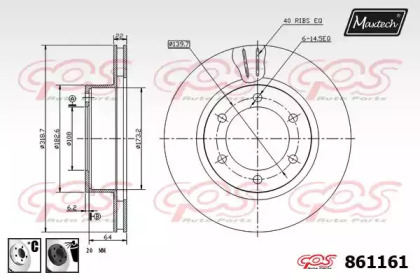 Тормозной диск MAXTECH 861161.6060