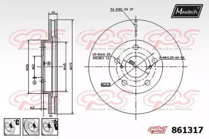 Тормозной диск MAXTECH 861317.6880