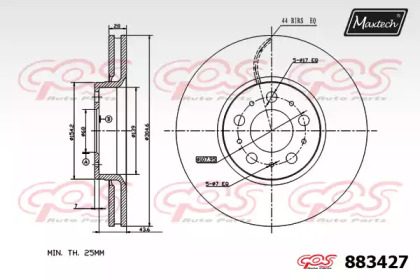 Тормозной диск MAXTECH 883427.0000