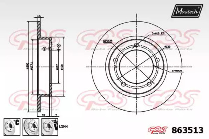 Тормозной диск MAXTECH 863513.6880