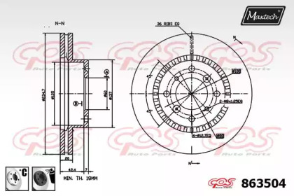 Тормозной диск MAXTECH 863504.6060