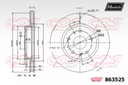 Тормозной диск MAXTECH 863525.0000