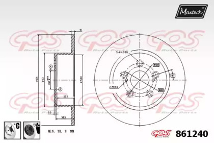 Тормозной диск MAXTECH 861240.6060