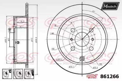 Тормозной диск MAXTECH 861266.6980