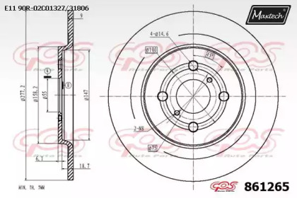 Тормозной диск MAXTECH 861265.0000