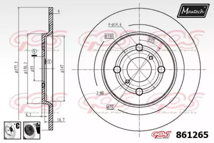 Тормозной диск MAXTECH 861265.6060