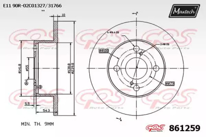 Тормозной диск MAXTECH 861259.0000