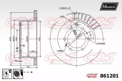 Тормозной диск MAXTECH 861201.6060