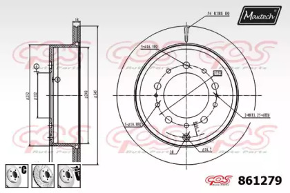 Тормозной диск MAXTECH 861279.6980