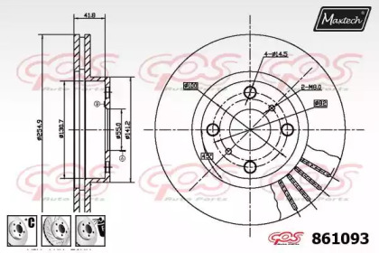 Тормозной диск MAXTECH 861093.6980