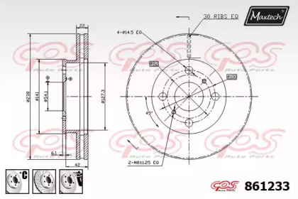 Тормозной диск MAXTECH 861233.6880