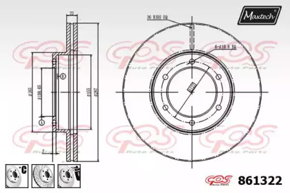 Тормозной диск MAXTECH 861322.6880