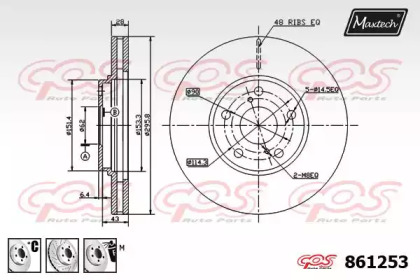 Тормозной диск MAXTECH 861253.6880