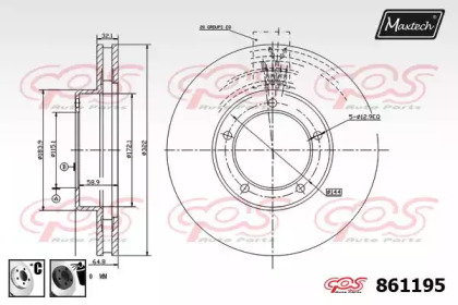 Тормозной диск MAXTECH 861195.6060