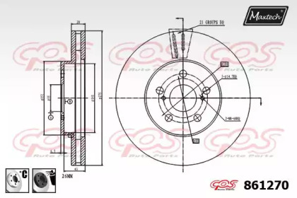 Тормозной диск MAXTECH 861270.6060