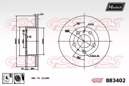 Тормозной диск MAXTECH 883402.6060