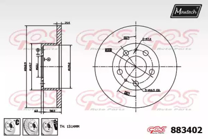 Тормозной диск MAXTECH 883402.6880