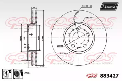 Тормозной диск MAXTECH 883427.6060