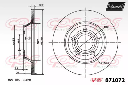 Тормозной диск MAXTECH 871072.0000