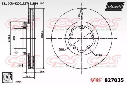 Тормозной диск MAXTECH 827035.0080