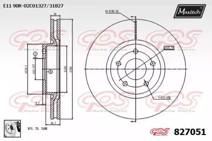 Тормозной диск MAXTECH 827051.0080