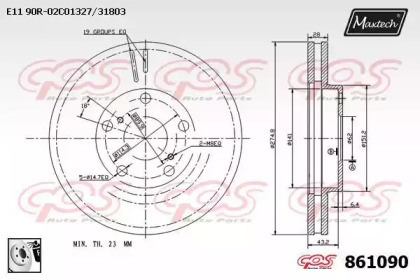 Тормозной диск MAXTECH 861090.0080