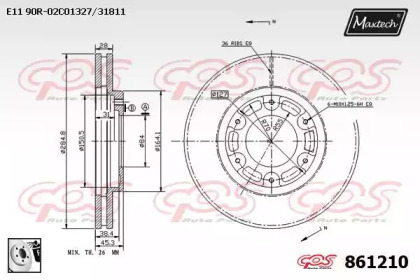 Тормозной диск MAXTECH 861210.0080