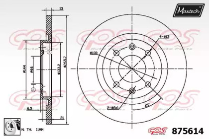 Тормозной диск MAXTECH 875614.0080