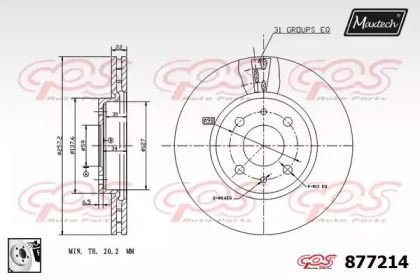 Тормозной диск MAXTECH 877214.0080