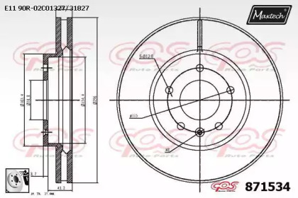 Тормозной диск MAXTECH 871534.0080