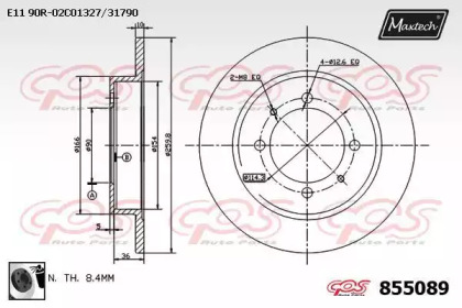 Тормозной диск MAXTECH 855089.0060